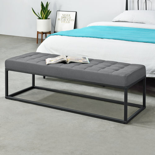 Ławka tapicerowana Salta metalowa 120x40x38 cm w różnych kolorach [pro.tec] - premiumXL