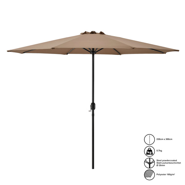 Parasol ogrodowy z regulowanym stojakiem