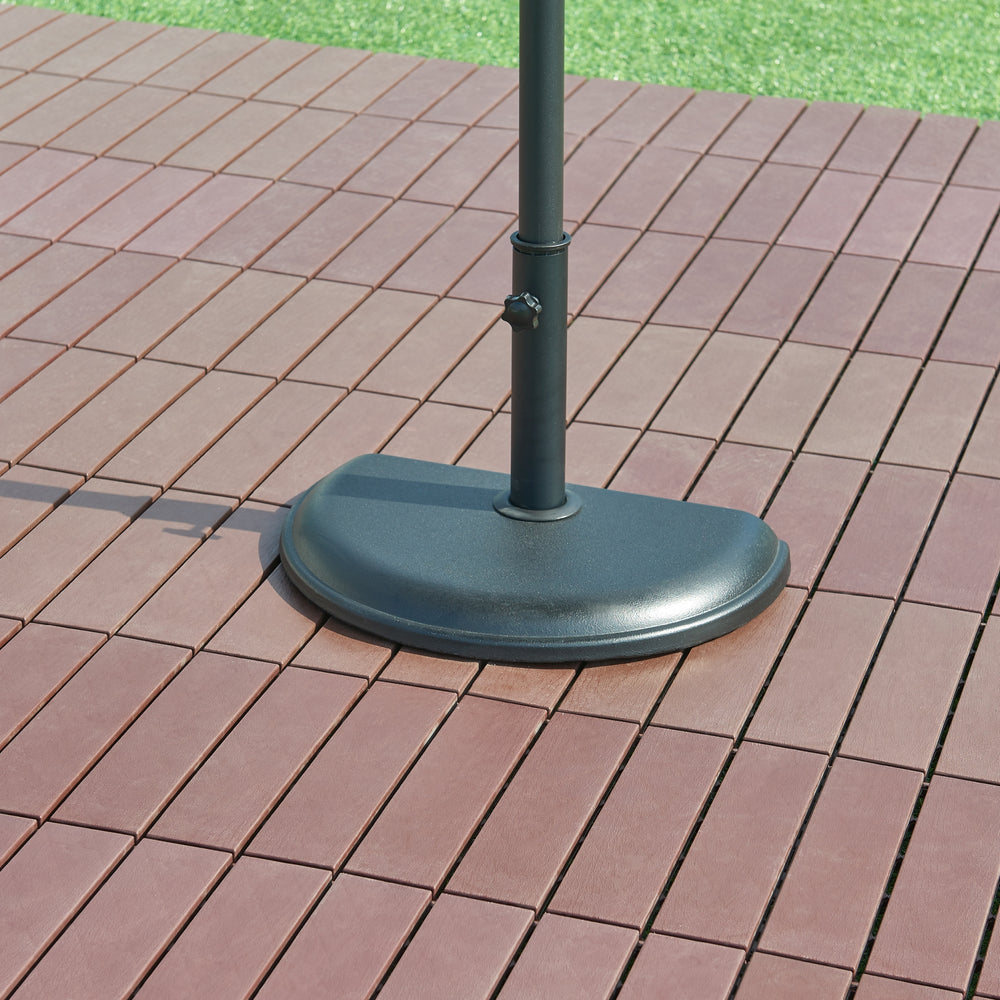 Podstawa do parasola Bisenti betonowa 45x29x4,5 cm czarna 10 kg [casa.pro] - premiumXL
