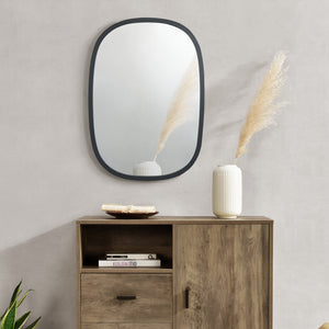 Lustro ścienne Copertino 70x50 cm czarne, matowe [en.casa] - premiumXL