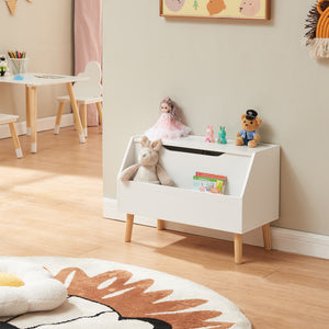 Skrzynia na zabawki Aavanrar 60x30x43 cm biała [en.casa] - premiumXL