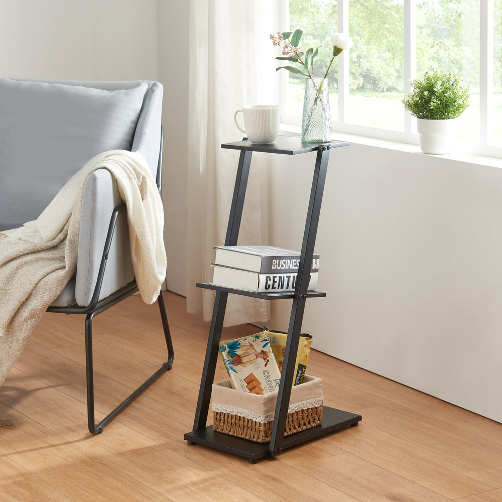 Regał stojący Rollag 72x40x25cm z metalu czarny [en.casa] - premiumXL
