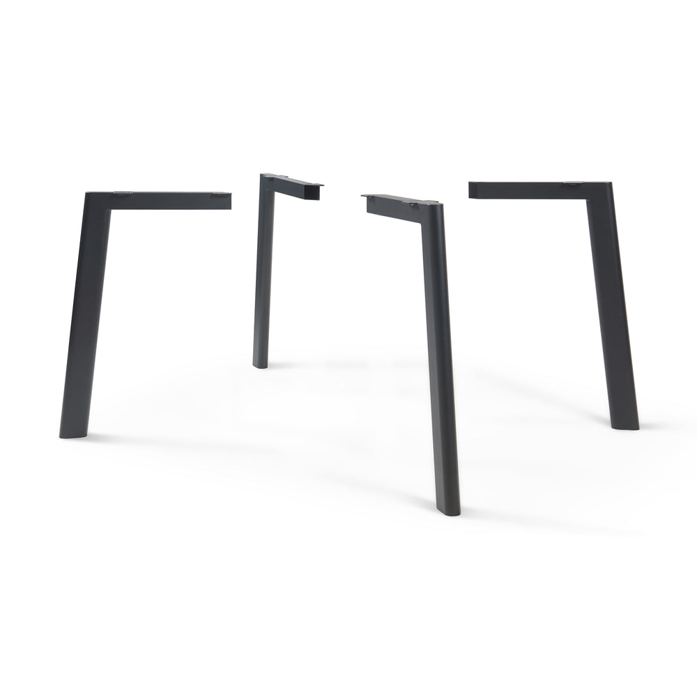 Nogi do stołu Hostang 4 szt. - zestaw 50x8x71 cm czarne [en.casa] - premiumXL