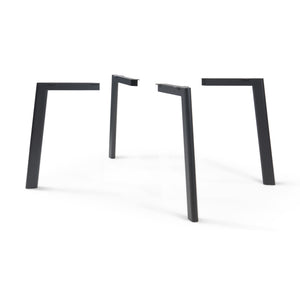 Nogi do stołu Hostang 4 szt. - zestaw 50x8x71 cm czarne [en.casa] - premiumXL