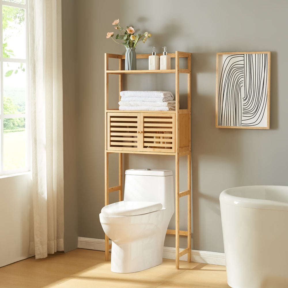 Regał łazienkowy Haugesund 158x60x26 cm bambus [en.casa] - premiumXL