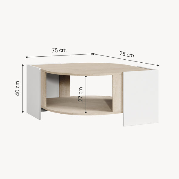 Stolik kawowy Klipsari 75x75x40 cm [en.casa]