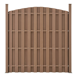 Ogrodzenie ogrodowe WPC z okrągłym łukiem [neu.holz]