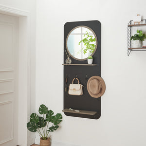 Panel na ubrania Helsinge z lustrem 140x60x16 cm [en.casa] - premiumXL