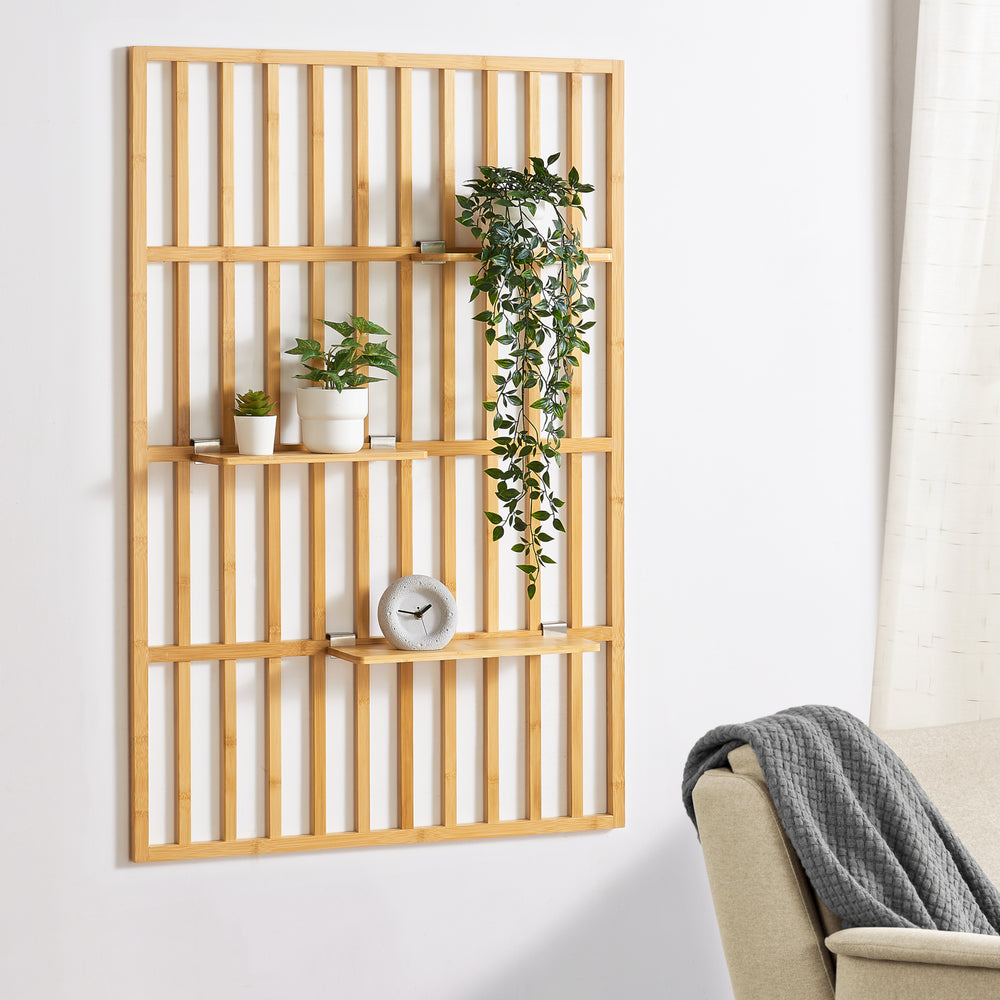 Półka ścienna Røst 120x80x13cm bambus [en.casa] - premiumXL