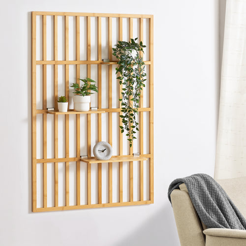 Półka ścienna Røst 120x80x13cm bambus [en.casa] - premiumXL