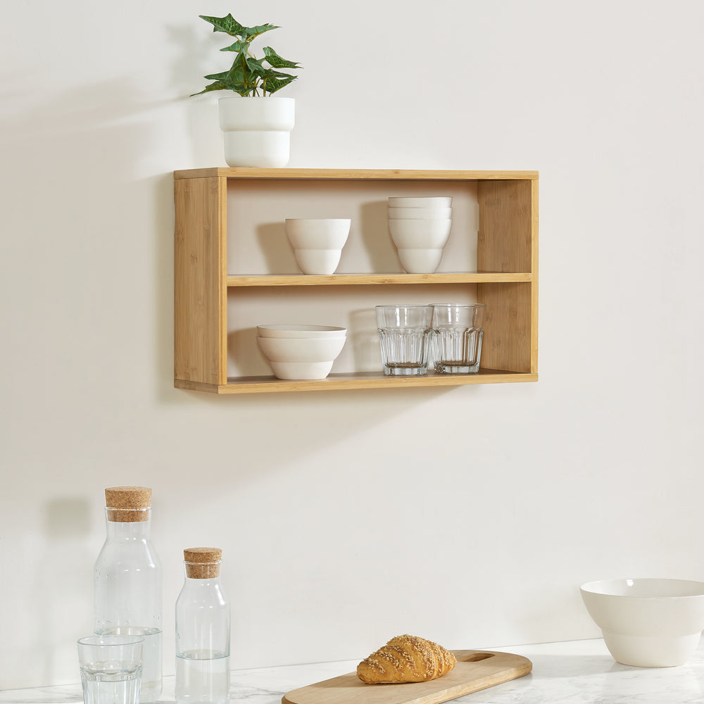 Półka ścienna Gol 50x15x30 cm bambus [en.casa]