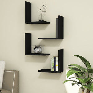 Półka ścienna Broby w zestawie 4 sztuk 30 x 30 x 16 cm w różnych kolorach [en.casa] - premiumXL