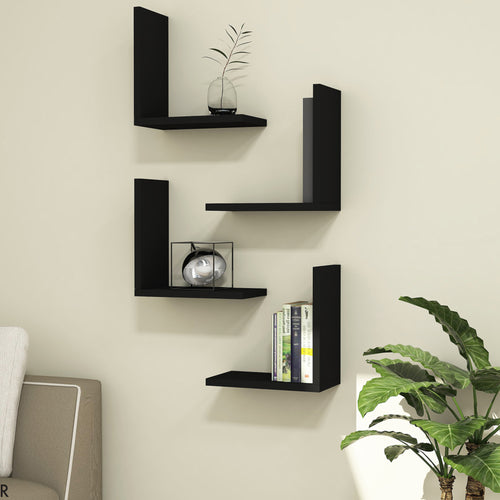 Półka ścienna Broby w zestawie 4 sztuk 30 x 30 x 16 cm w różnych kolorach [en.casa] - premiumXL