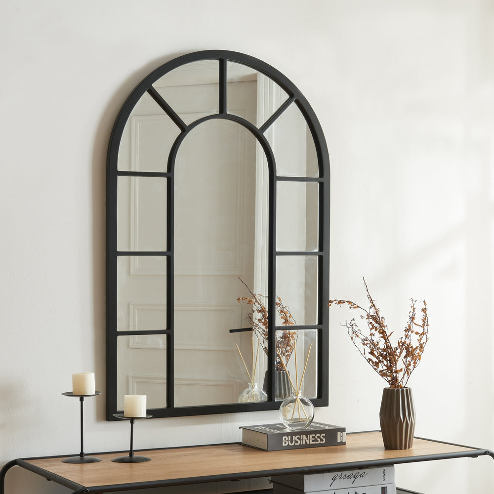 Lustro ścienne Enonkoski 90x60 cm czarne [en.casa] - premiumXL