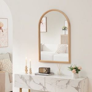 Lustro ścienne Podena 90x60 cm naturalny [en.casa] - premiumXL