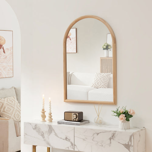 Lustro ścienne Podena 90x60 cm naturalny [en.casa] - premiumXL