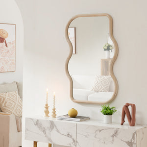 Lustro ścienne Bellerirnu 90x60 cm Sonoma - wygląd dębu [en.casa] - premiumXL