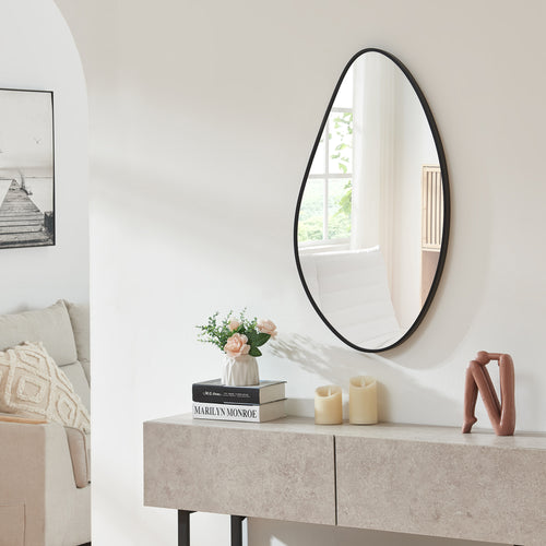 Lustro ścienne Orland 82x46 cm czarne [en.casa] - premiumXL