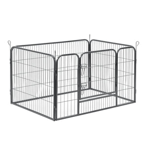 Wybieg dla szczeniąt 125x85x70 cm stalowy srebrny pro.tec