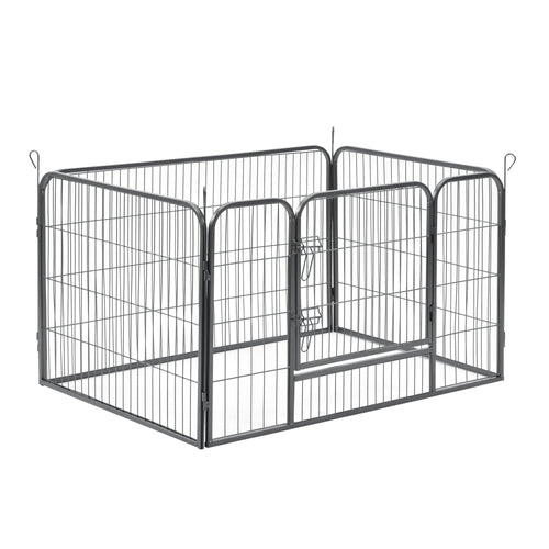 Wybieg dla szczeniąt 125x85x70 cm stalowy srebrny pro.tec