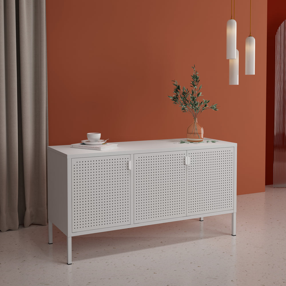 Szafka RTV Castelli 114 x 40 x 60 cm stal [en.casa] - premiumXL