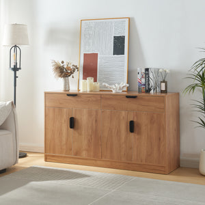 Komoda Varkaus 75x140x40cm MDF dąb [en.casa] - premiumXL