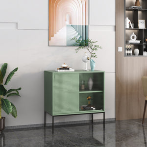 Komoda Eidsvoll 80x45x85cm zielona [en.casa] - premiumXL