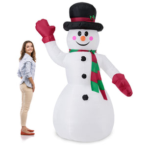 [lux.pro]® Ogromna dmuchana figura ze światełkami LED (Mikołaj/bałwan)