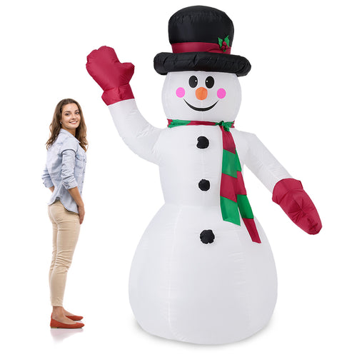 [lux.pro]® Ogromna dmuchana figura ze światełkami LED (Mikołaj/bałwan)